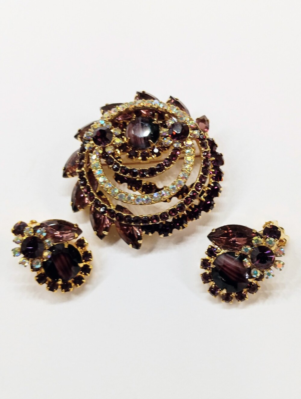 Vintage Juliana Brooch And Earrings Set Verified D&E